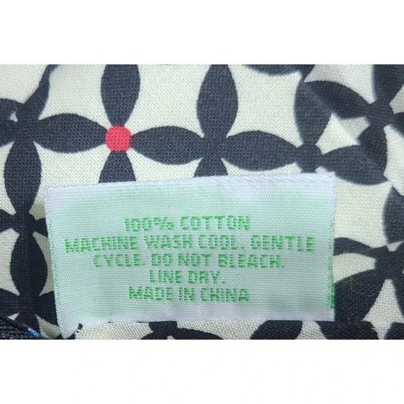 Vera Bradley Barcelona Bag Handbag Black White Floral Zipper Closure Quilted - Picture 14 of 14